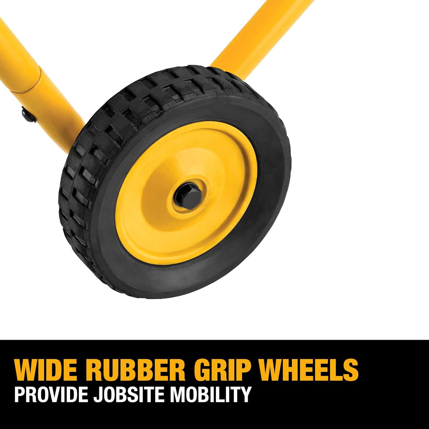 Miter Saw Stand With Wheels (DWX726), Yellow