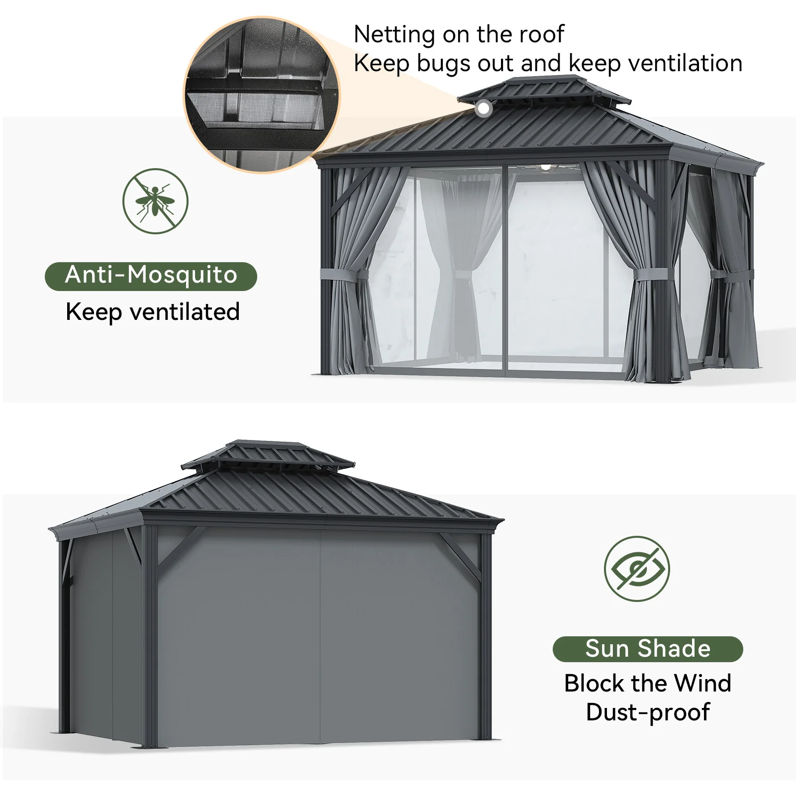 Polycarbonate Hardtop Gazebo