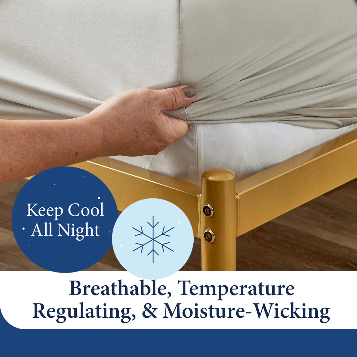 Cosy House Collection Luxury Bamboo Bed Sheet Set - Hypoallergenic Bedding Blend - 3 Piece - Twin, Grey