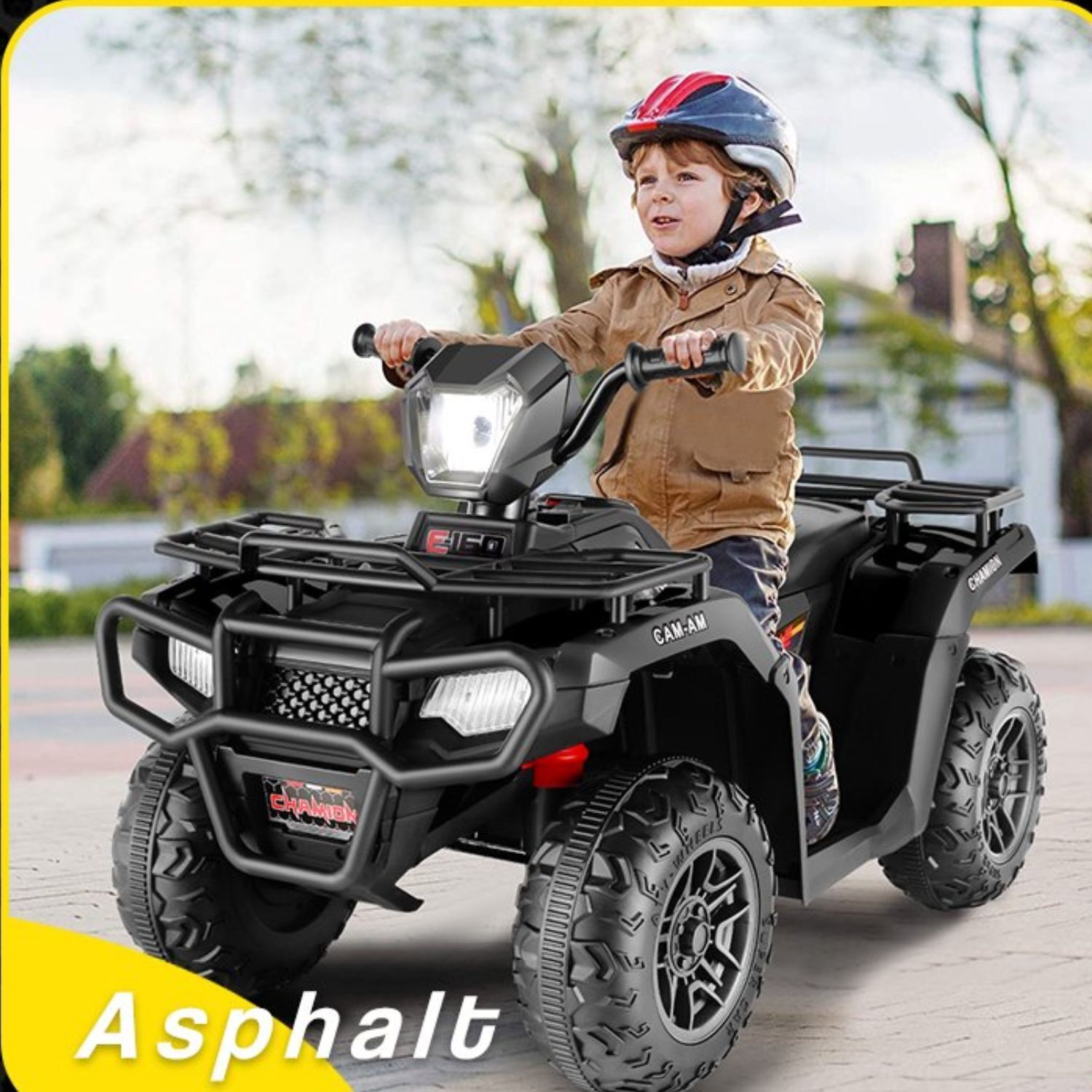 Kids Ride on ATV 12V Battery-Operated Car 4 Wheeler w/LED Light Remote Control