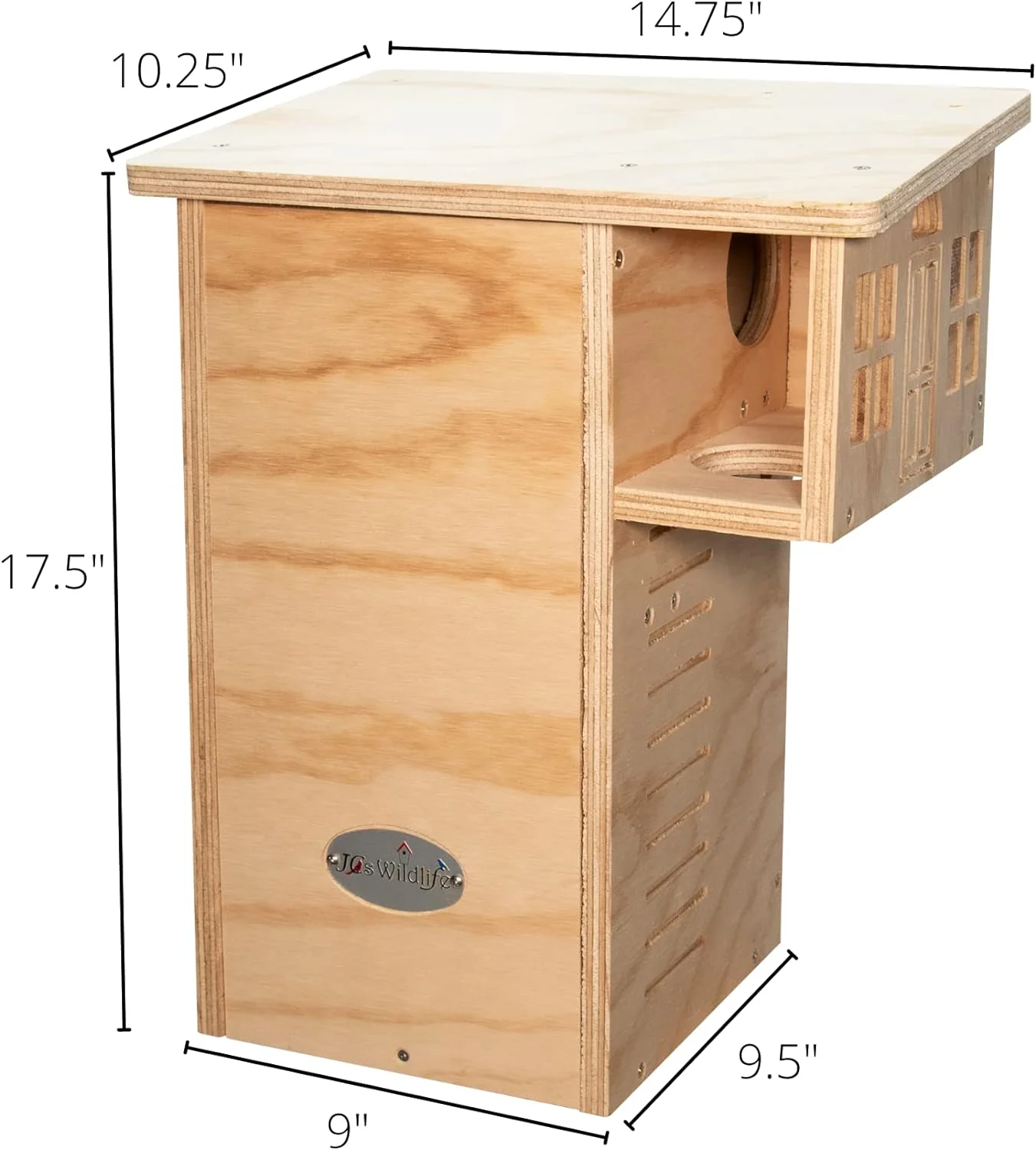 JCs Wildlife Plywood Squirrel House Nesting Box