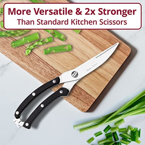 19-Piece Premium Kitchen Knife Set With Wooden Block | Master Maison German Stainless Steel Cutlery With Knife Sharpener & 8 Steak Knives