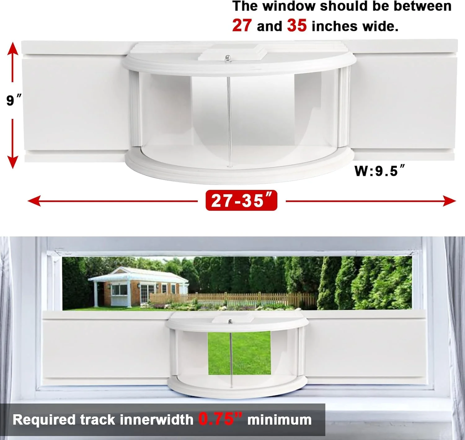 in Window Bird Feeders for Viewing - 180° Clear View Bird Feeder, Durable, Elegant, Fits Windows 27-35