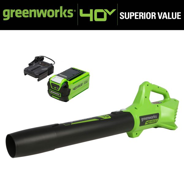 40V 350 CFM Leaf Blower With 2.0 Ah Battery, 2412002