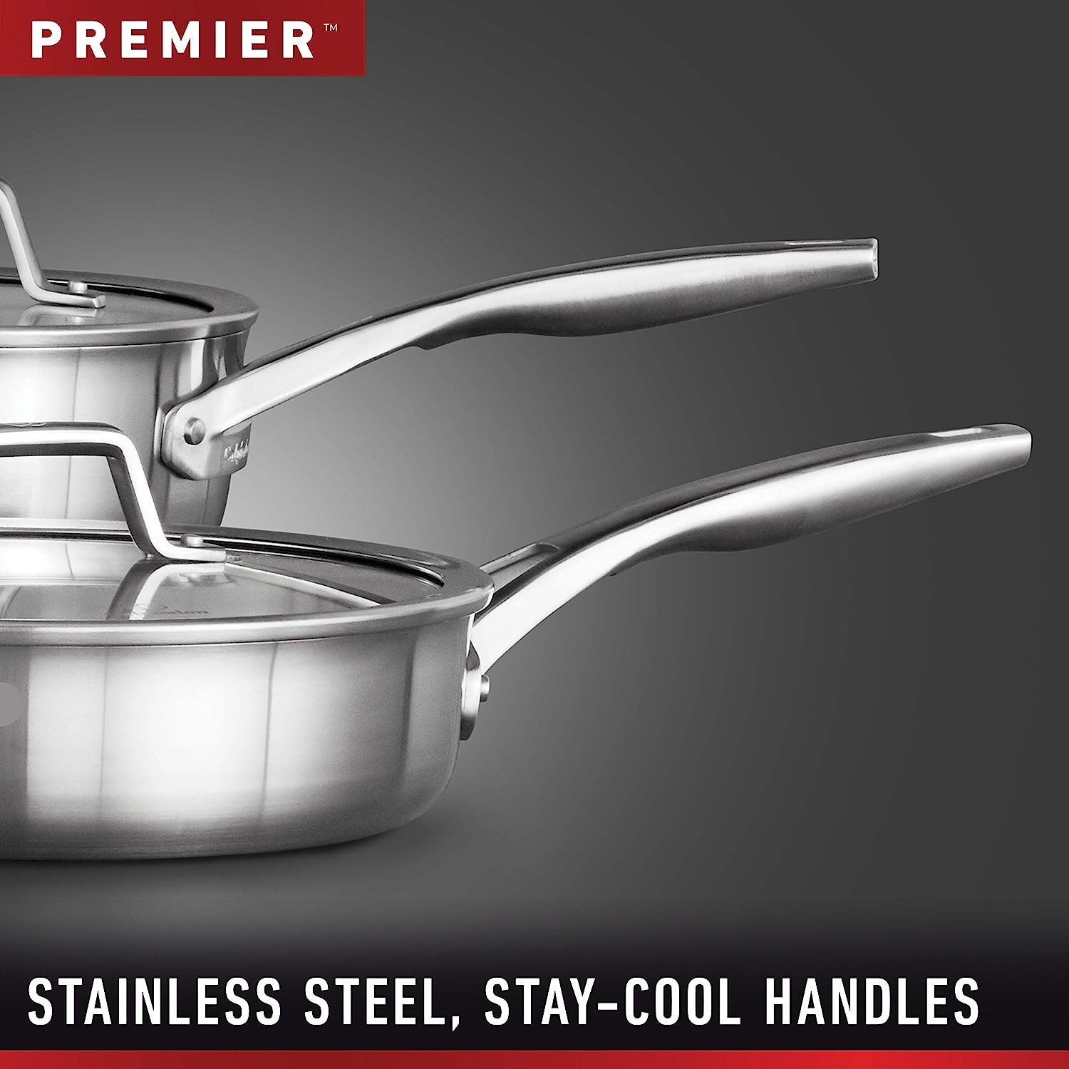 13-Piece Pots and Pans Set, Stainless Steel Kitchen Cookware with Stay-Cool Handles and Steamer Insert, Dishwasher Safe, Silver