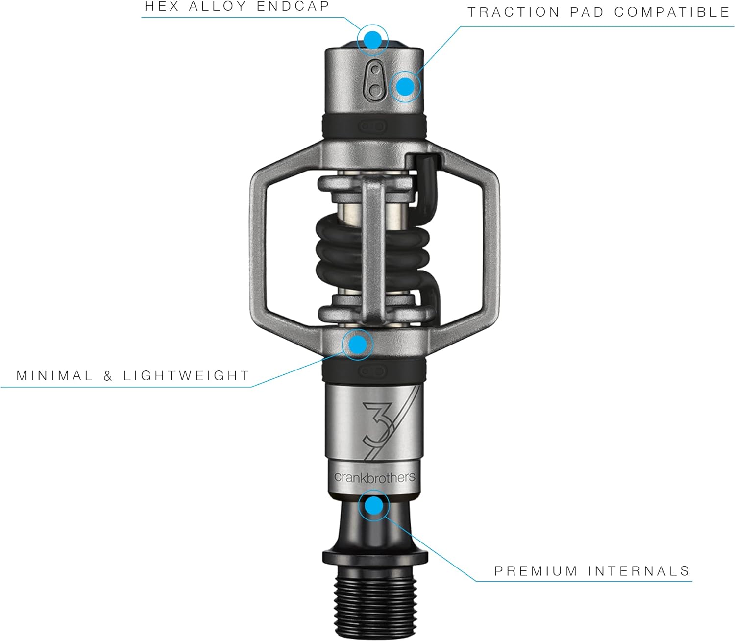 Crankbrothers Eggbeater 11 Titanium Road Bike Pedals, Gold, Lightweight, Unisex Adult