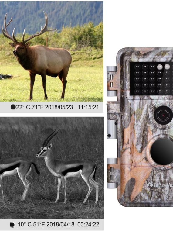 5-Pack Game & Deer Trail Cameras 16MP 1920x1080P Video Hunting Wildlife Cams Time Lapse with Night Vision