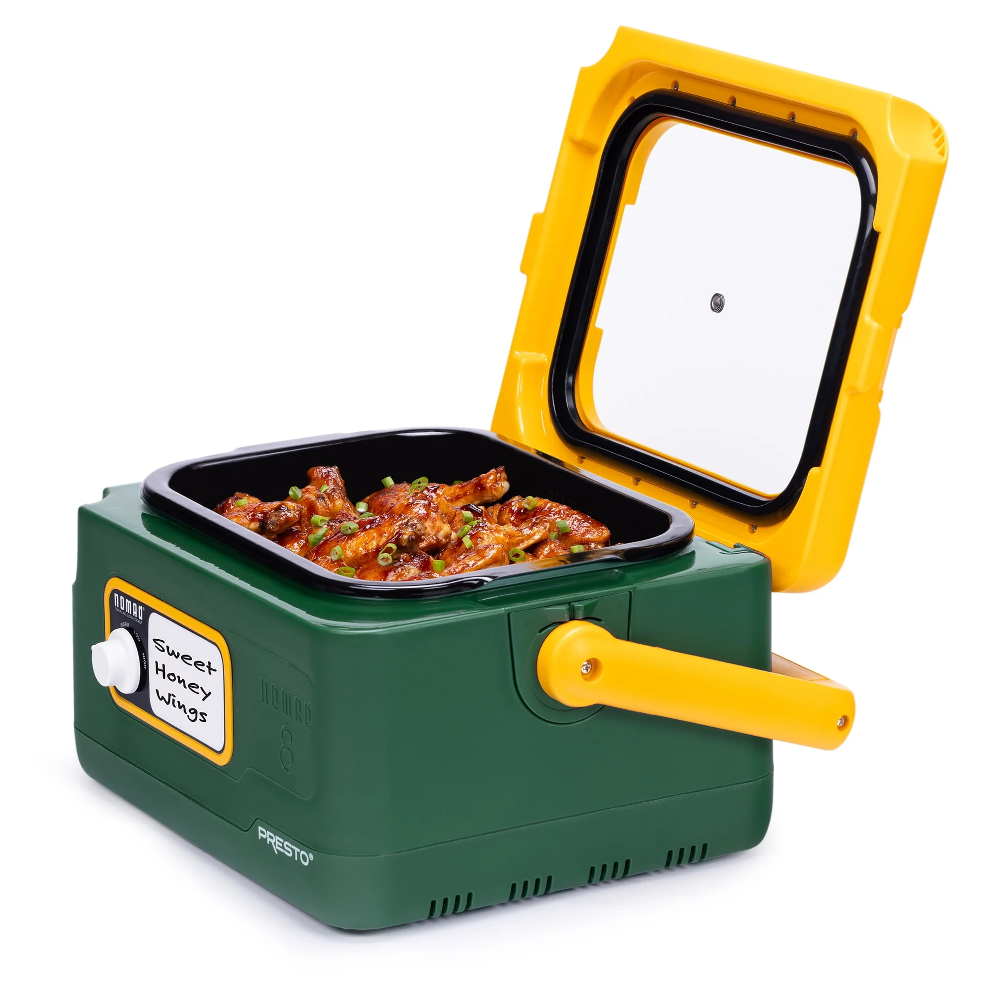 Presto 8-Quart Nomad Traveling Slow Cooker, Green/Gold