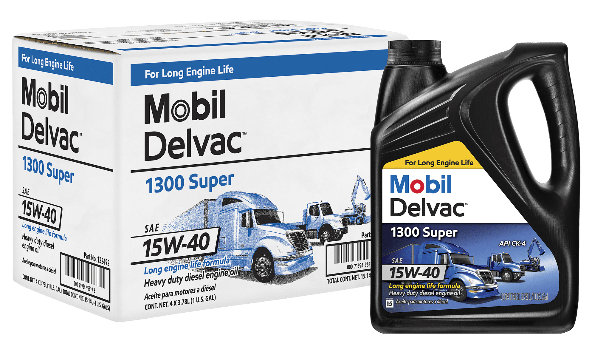 1300 Super Heavy Duty Synthetic Blend Diesel Engine Oil 15W-40, 1 Gal (4 pack)