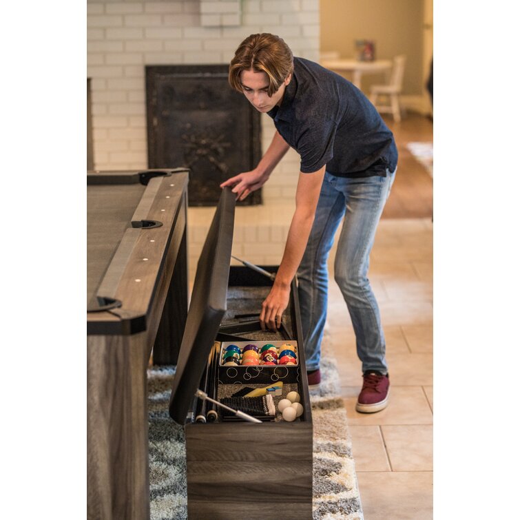 7�� 3-in-1 Combination Table Includes Billiards, Table Tennis, & Dining Table