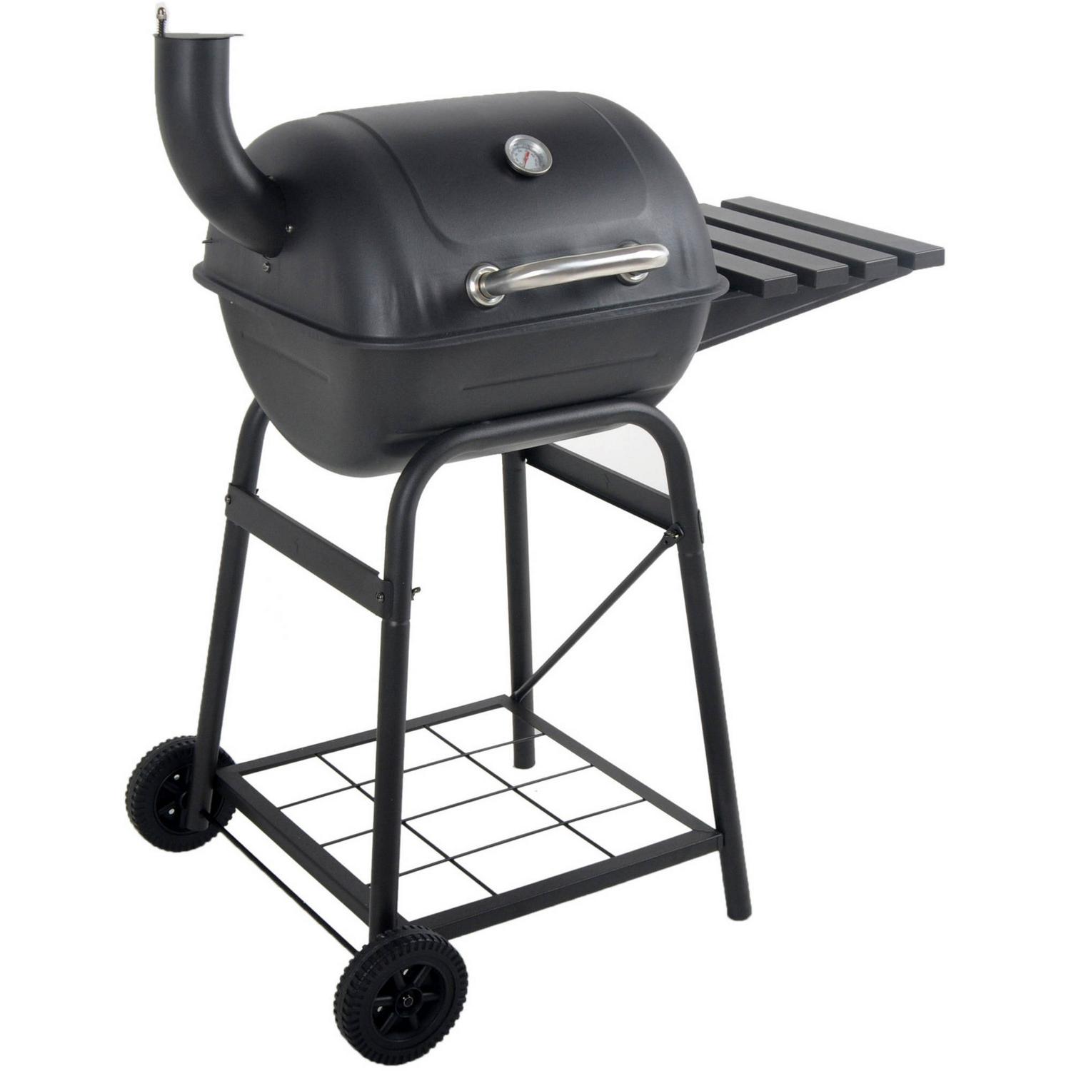 RevoAce 26 Mini Barrel Charcoal Grill with Side Shelf, Black, CBC1760W