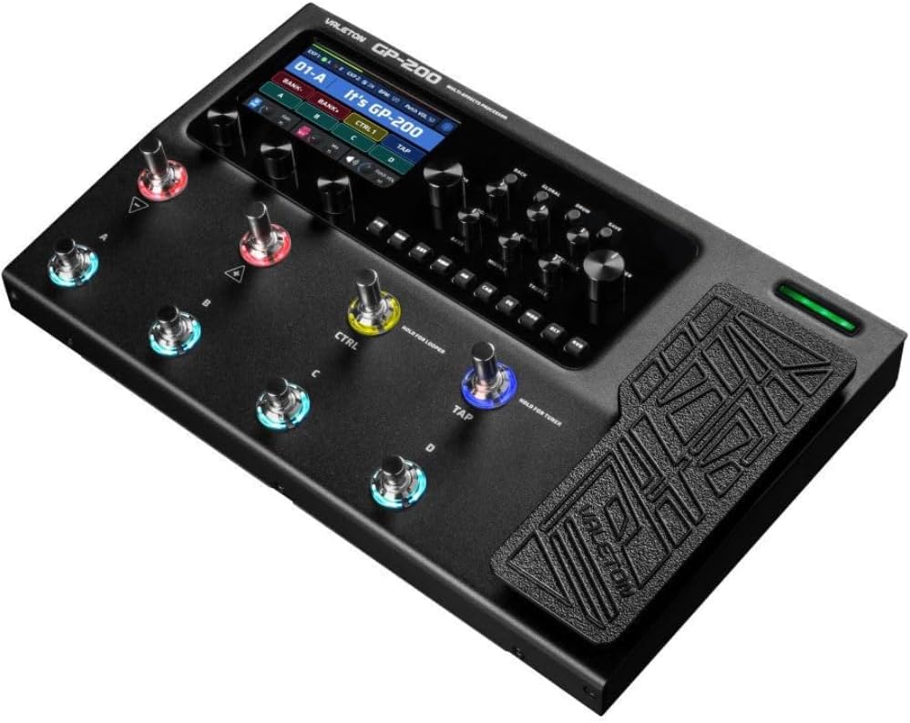 Valeton GP-200 Multi-Effects Guitar/Bass Pedal with Amp Modeling, IR Cab Simulation, MIDI, USB Interface