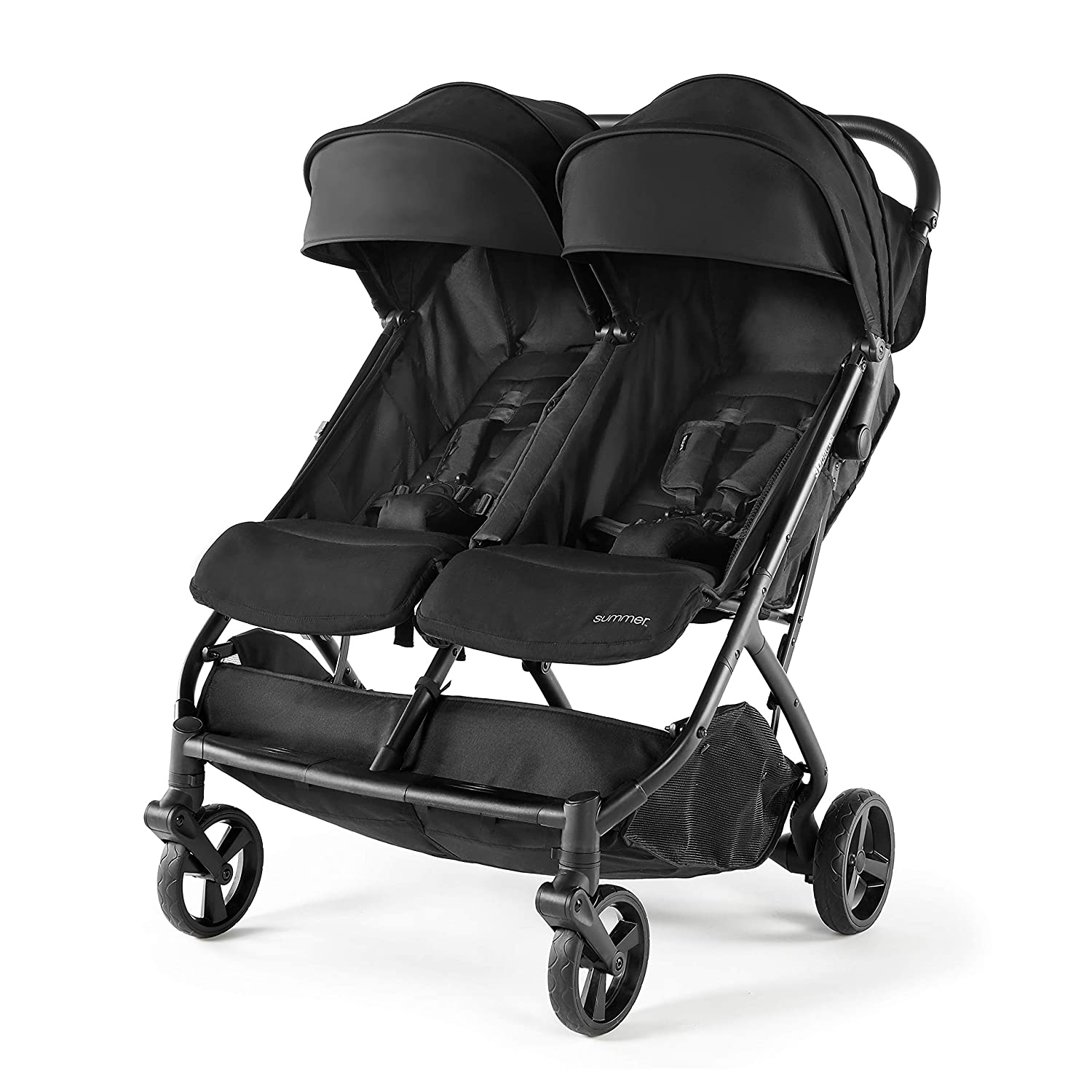 3Dpac CS+ Double Stroller, Black ?C Car Seat Compatible Baby Stroller ?C Lightweight Stroller with Convenient One-Hand Fold