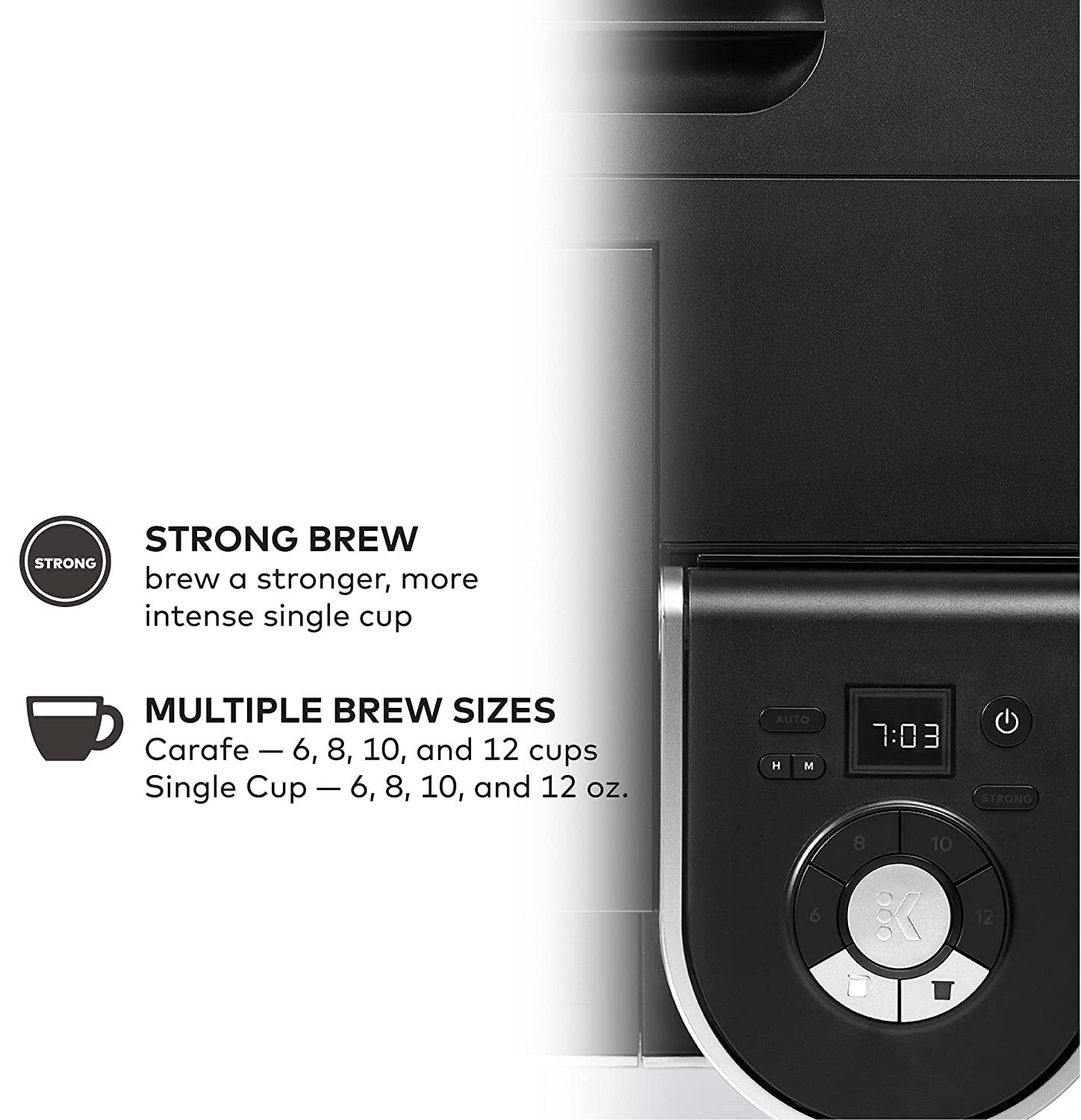 K-Duo Coffee Maker by Keurig, Single Serve & 12-Cup Carafe, Compatible with K-Cup Pods & Ground Coffee, Black