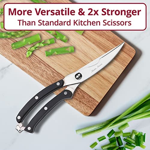 19-Piece Premium Kitchen Knife Set With Wooden Block | Master Maison German Stainless Steel Cutlery With Knife Sharpener & 8 Steak Knives