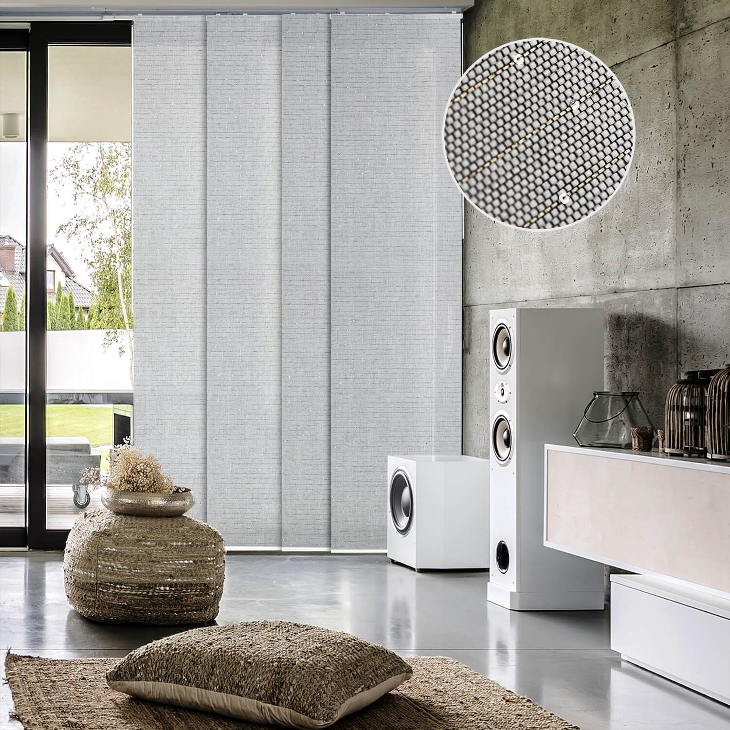 GoDear Design Adjustable Sliding Panel Track Blinds, Vertical Blinds, Classic, 45.8