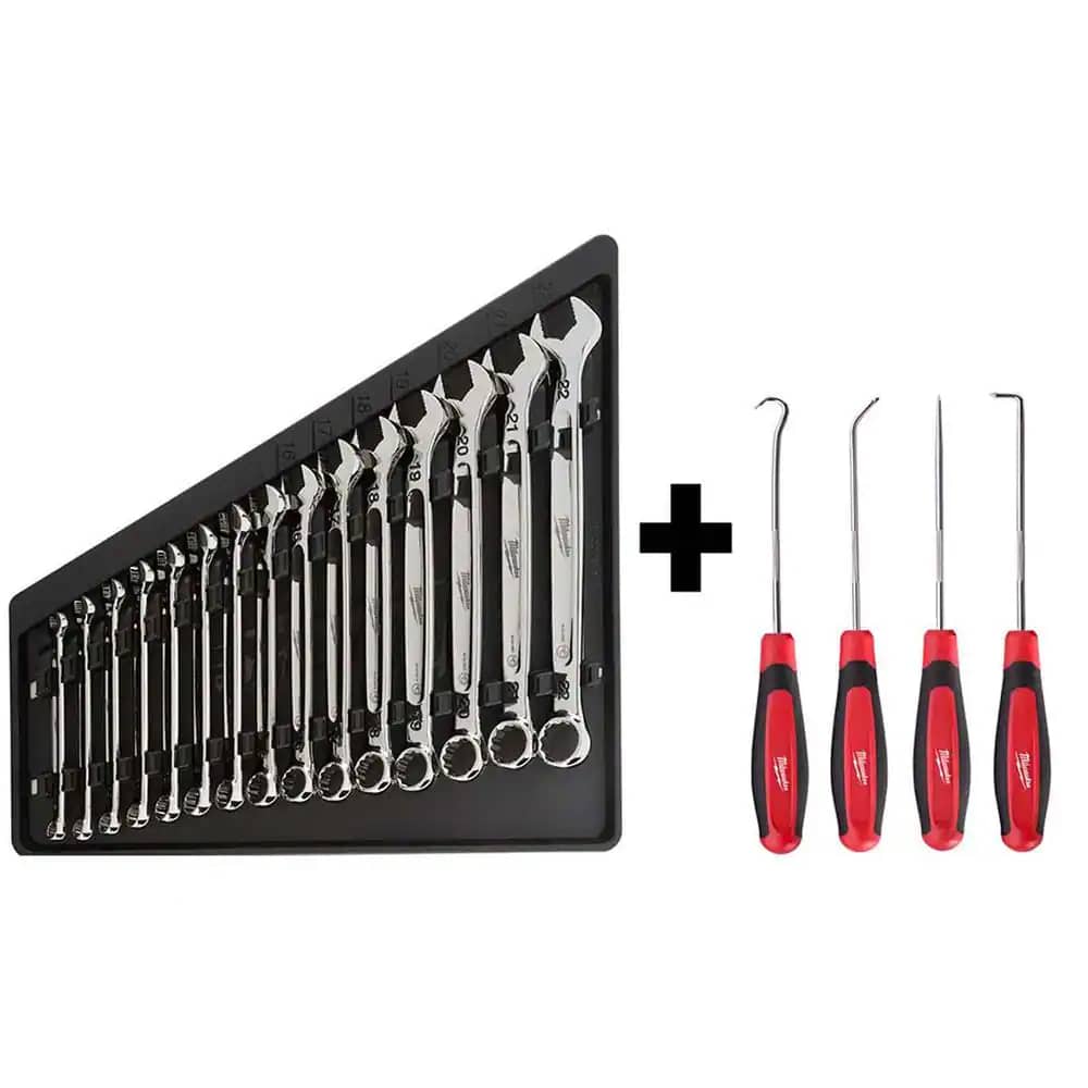 48-22-9515 Combination Metric Wrench Mechanics Tool Set   48-22-9215 Hook and Pick Set (19-Piece)