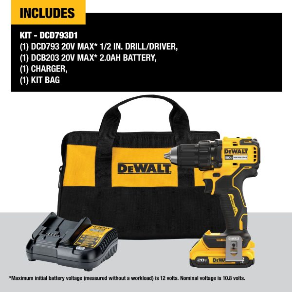 20V BRUSHLESS Compact Drill/Driver Kit