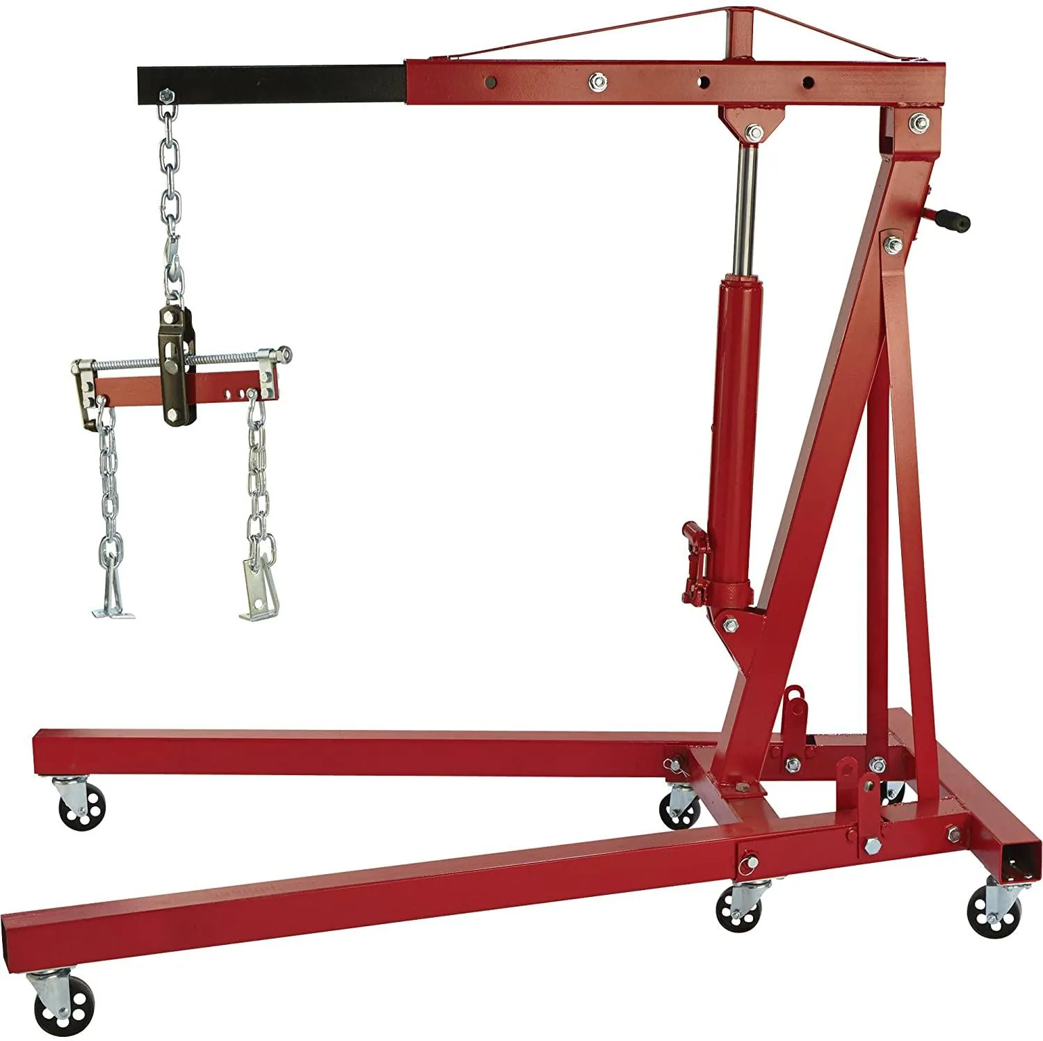 Strongway Hydraulic Engine Hoist with Load Leveler �C 2-Ton Capacity, 1in.-82 5/8in. Lift Range