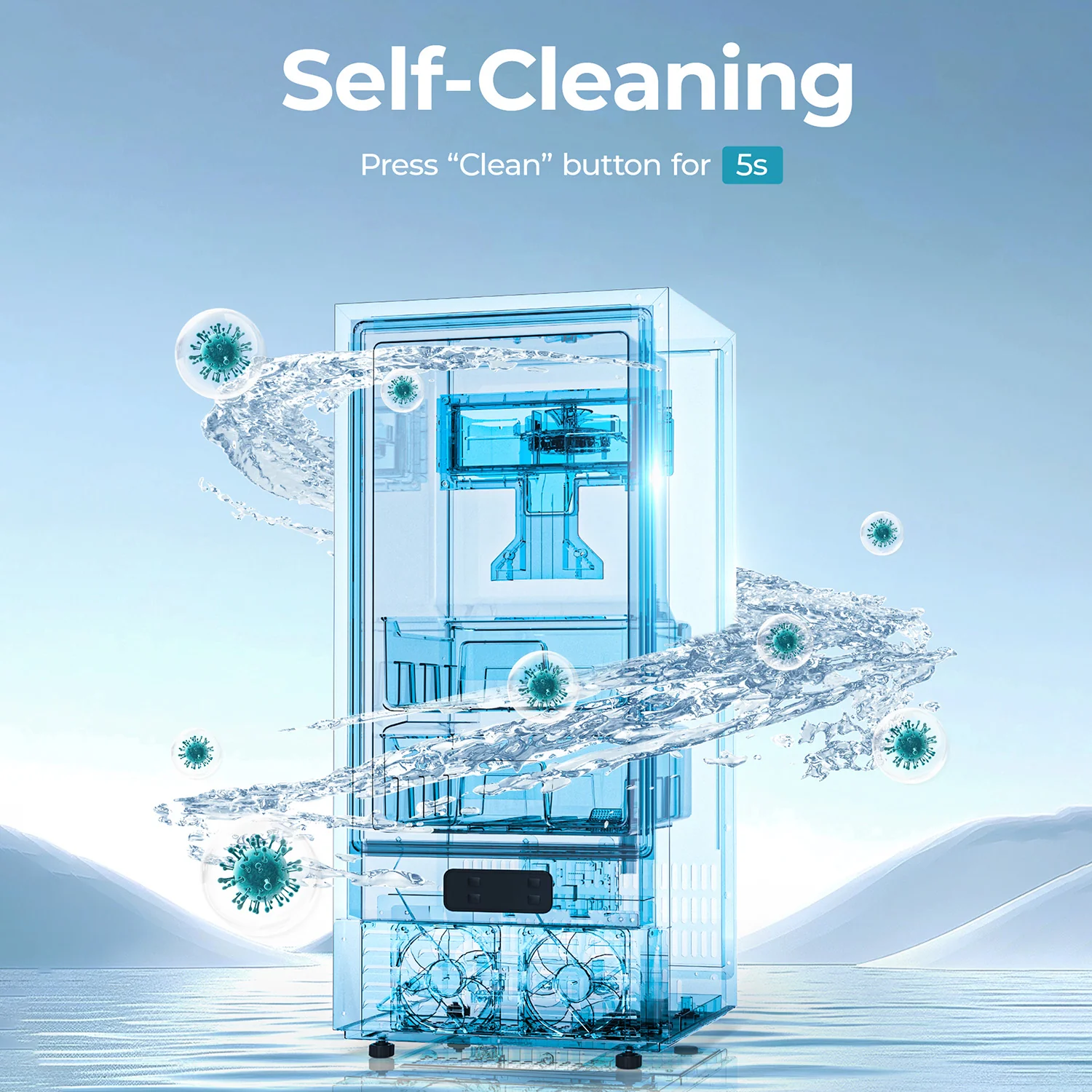 EUHOMY Commercial Under Counter Nugget Ice Maker Machine