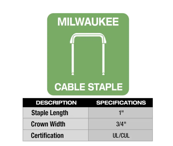 2448-21 M12 12-Volt Lithium-Ion Cordless Cable Stapler Nailer Kit with 2.0Ah Battery, Charger and Bag