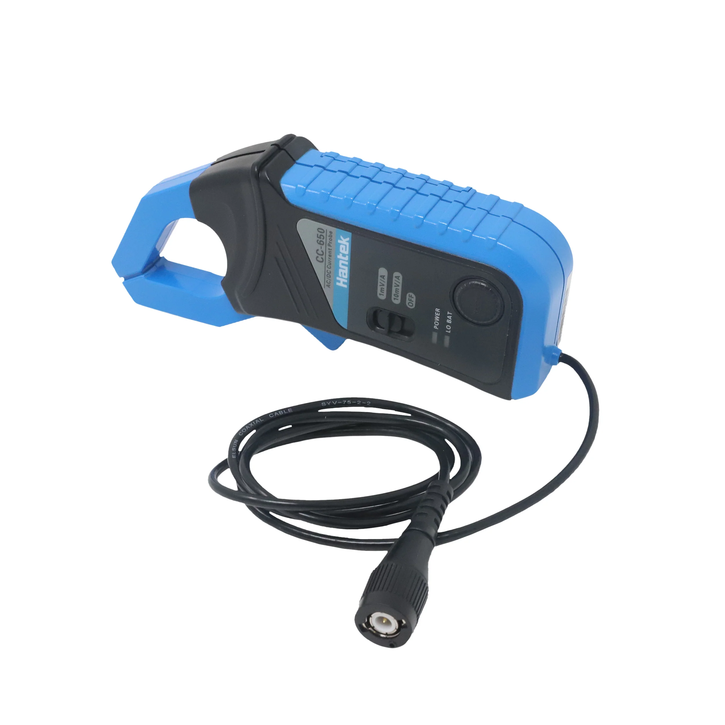 AC/DC Current Clamp, 400Hz Bandwidth, 1mV/10mA, 650A