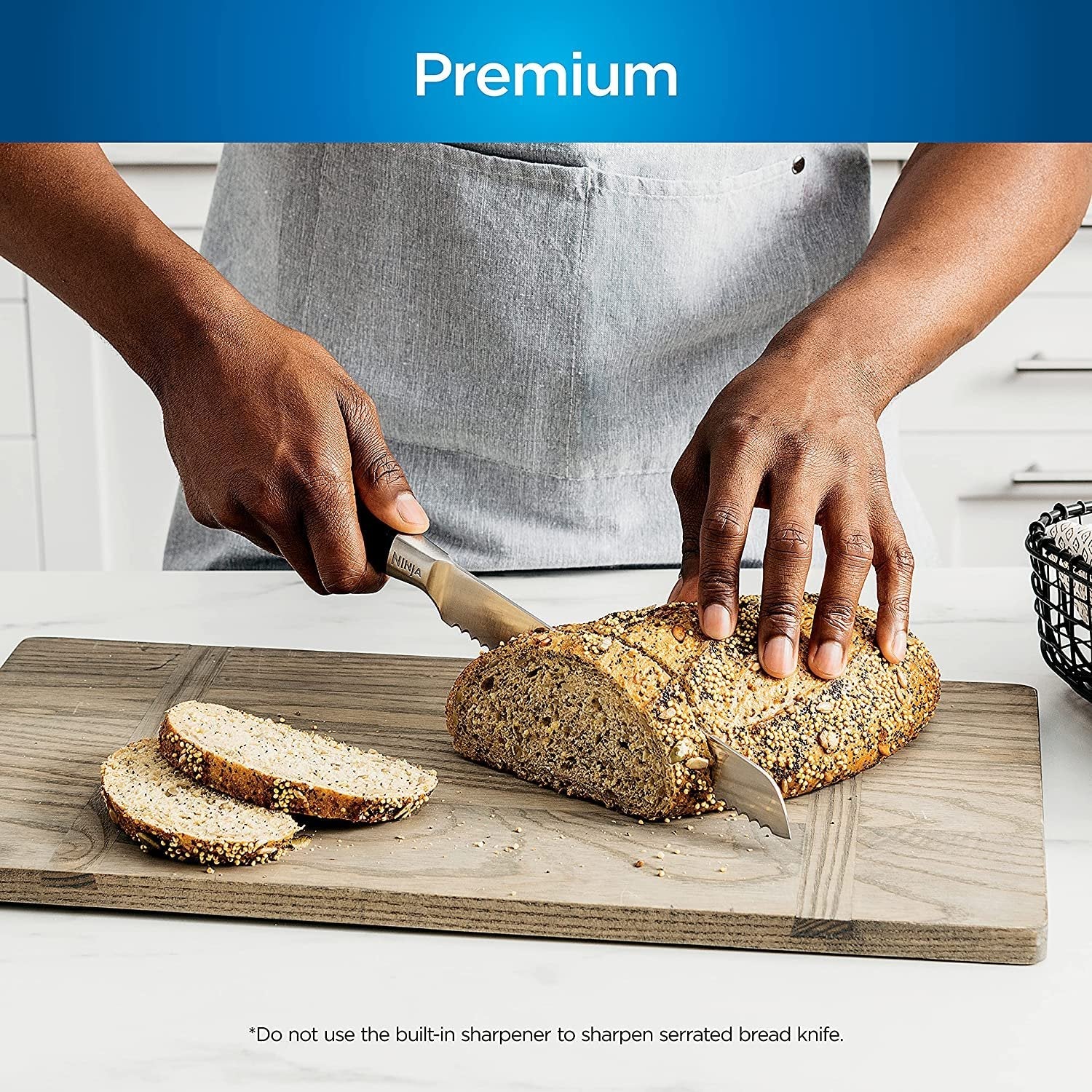 Ninja K32017 Foodi NeverDull 17 Piece Premium Knife System Block Set with Built-in Sharpener, Stainless Steel/Black