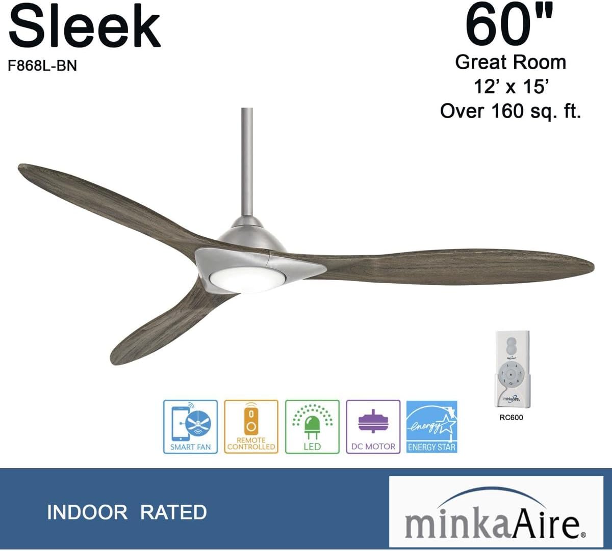 Ceiling Fan (Soft Brass/Flat White)