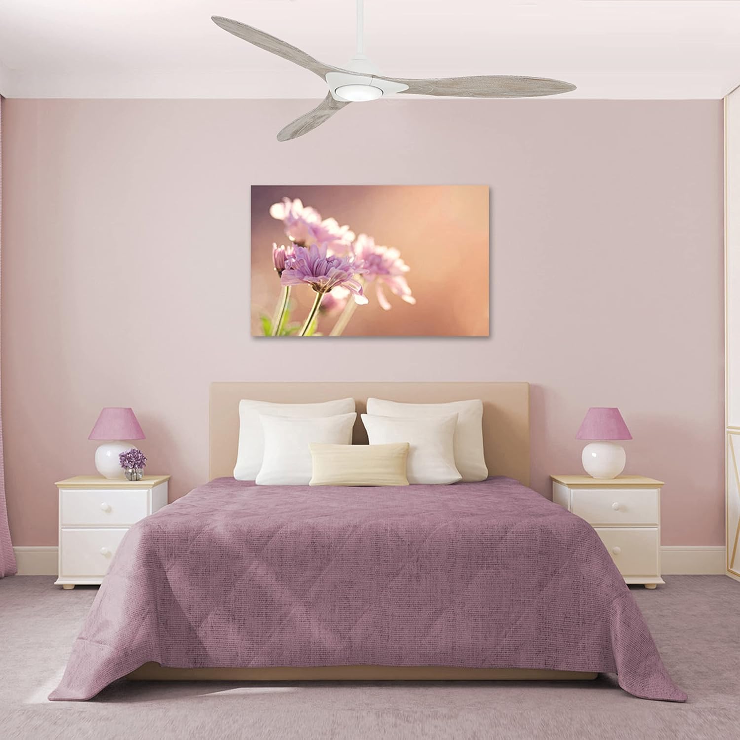 Ceiling Fan (Soft Brass/Flat White)