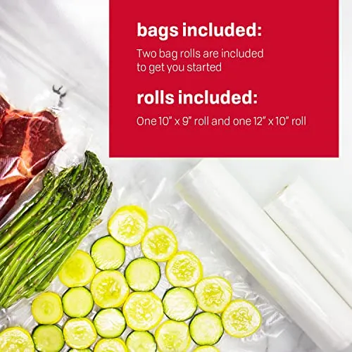 Nesco Deluxe Food VS-12 Vacuum Sealer, 130 Watts, Kit Bags & Viewing Lid