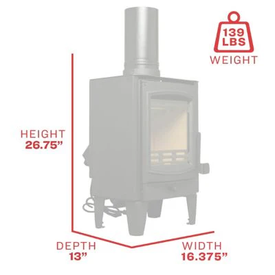 US Stove 750 Sq. ft. Tiny Wood Stove