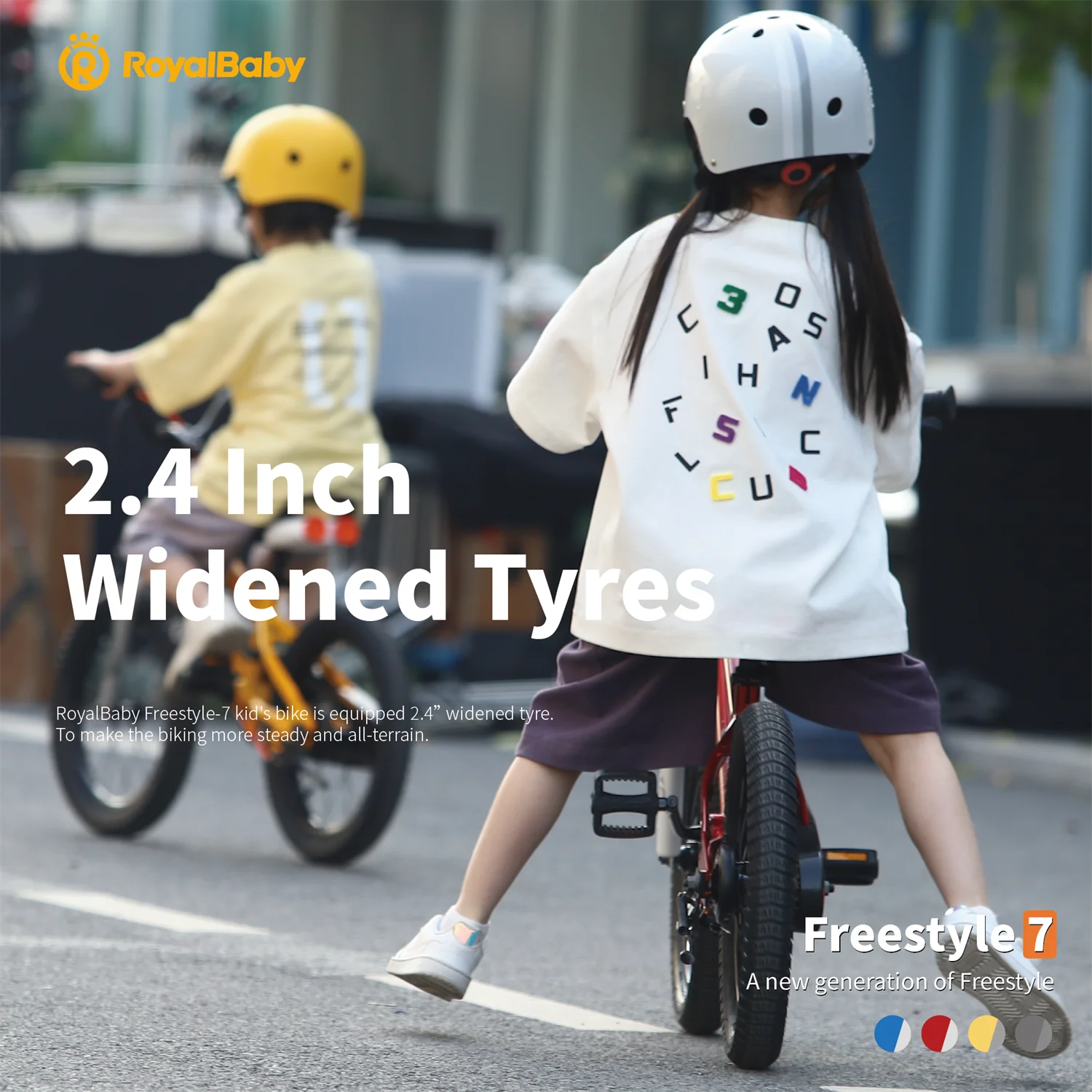 Royalbaby Freestyle 7 Kids Bike Toddlers 14 Inch Wheel Dual Handbrakes Bicycle Beginners Boys Girls Ages 3-5 Years, Kickstand and Water Bottle Included, Gray