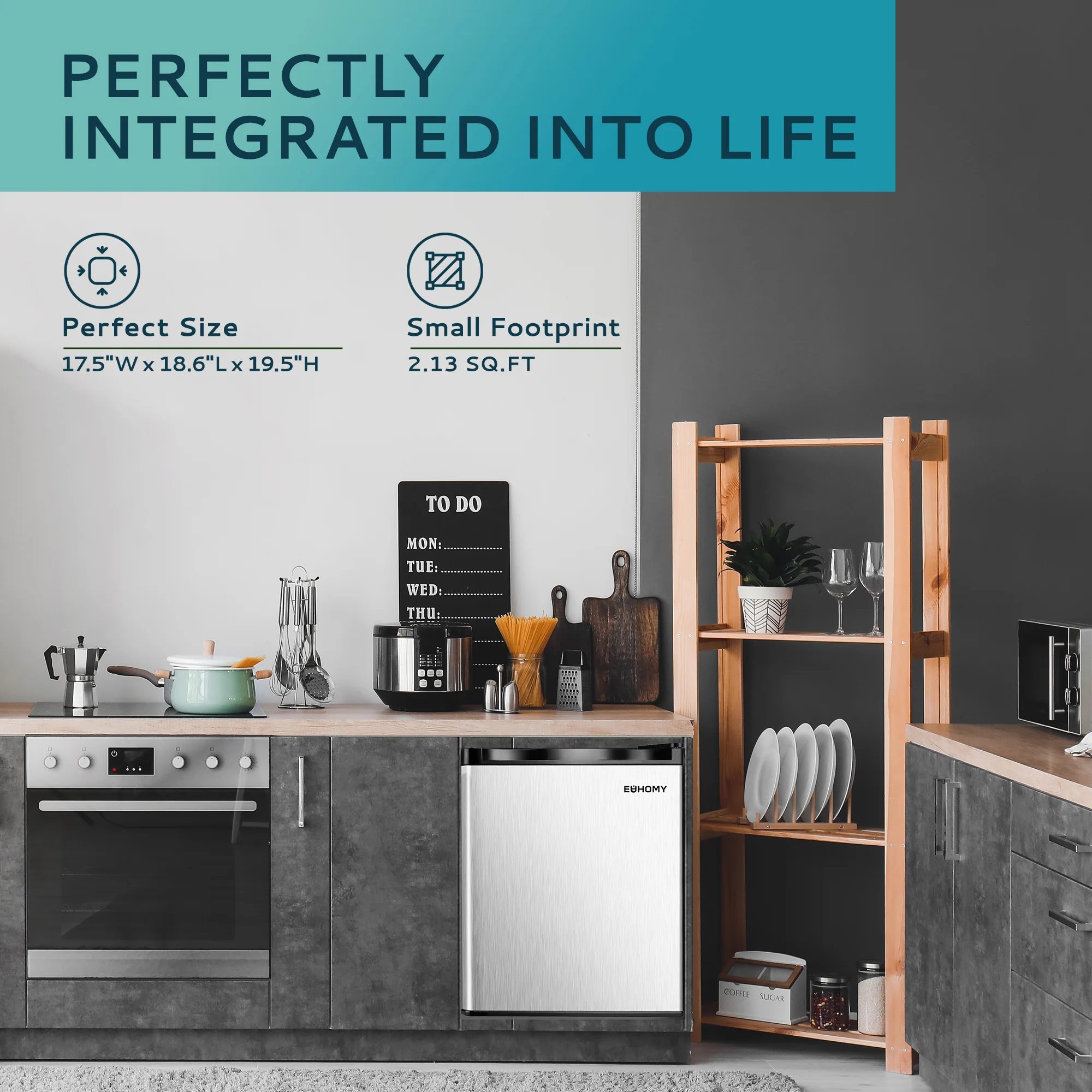 EUHOMY Compact Mini Freezer, Upright freezer Rapid Cooling