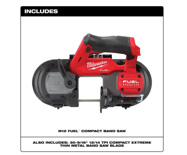 2529-20-48-11-2412 M12  12V Lithium-Ion Cordless Compact Band Saw With 3.0 Ah Battery Pack (2-Pack)