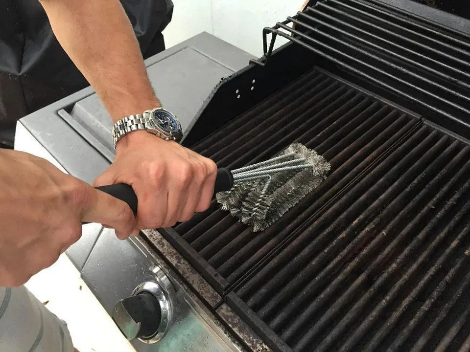 Stainless Steel BBQ Grill Grate Cleaning Brush