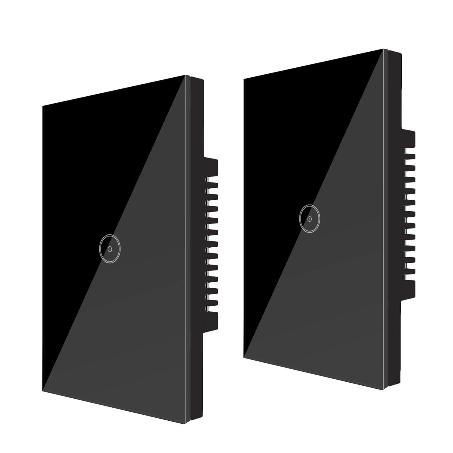 Jinvoo Smart 3-Gang Wall Light Switch, Touch Panel, Alexa & Google Home Compatible, No Hub Needed, 2-Pack, Black