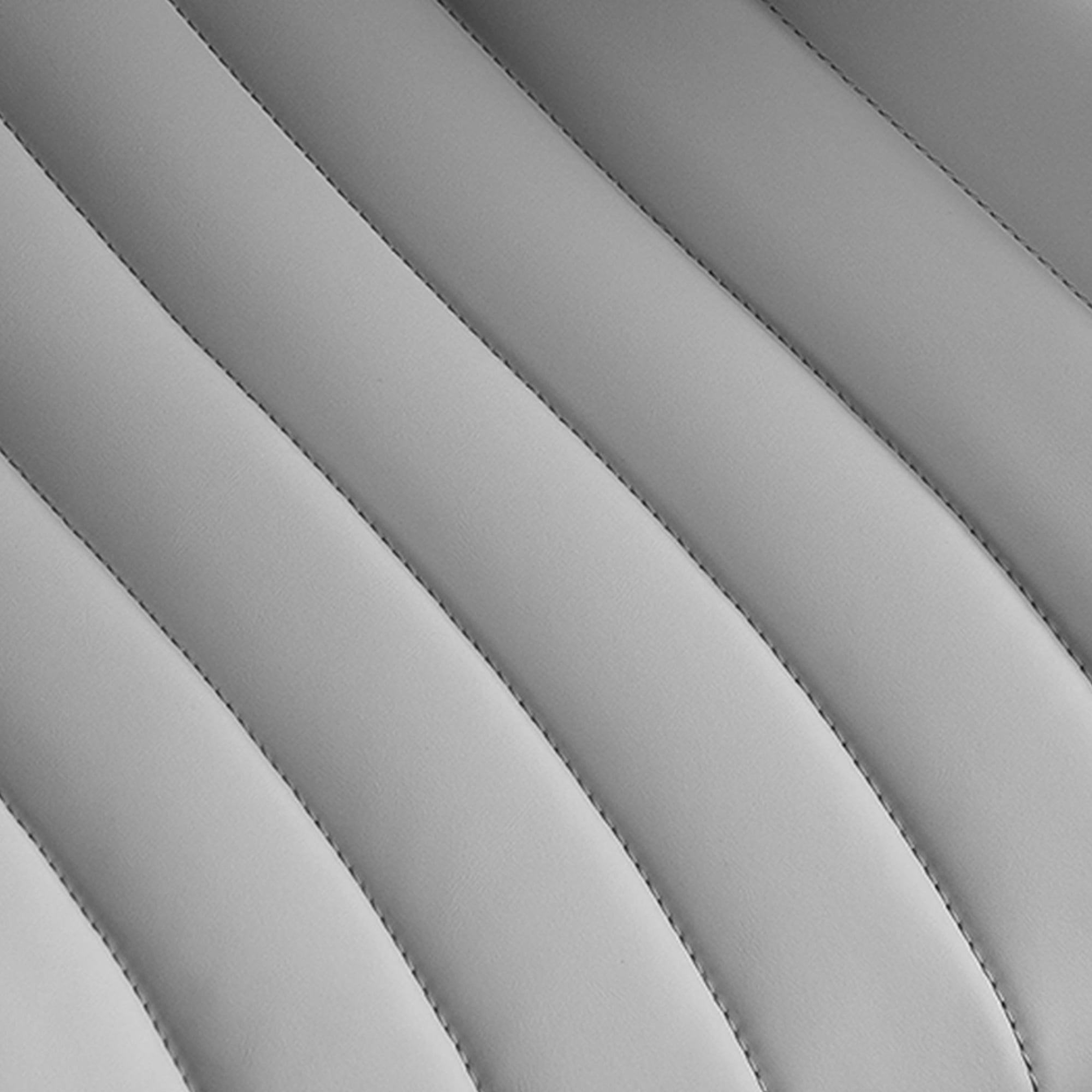 YOUNIKE Cute Armless Office Desk Chair Modern Upholstered Faux Leather Swivel Task Chair, Brown