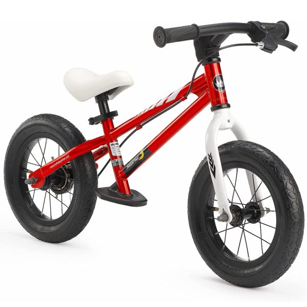 12 Balance Bike with Handbrakes for Kids Ages 2 to 5, Red