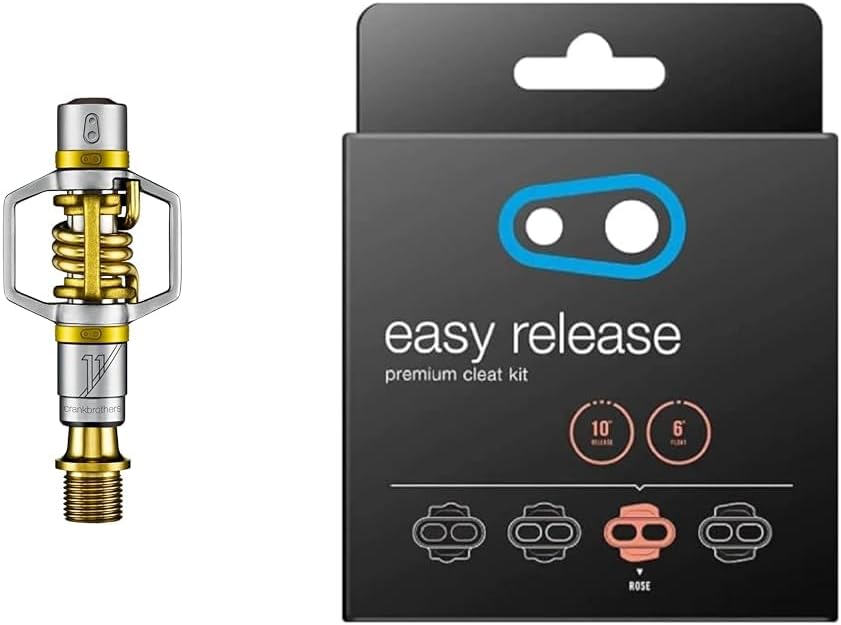 Crankbrothers Eggbeater 11 Titanium Road Bike Pedals, Gold, Lightweight, Unisex Adult