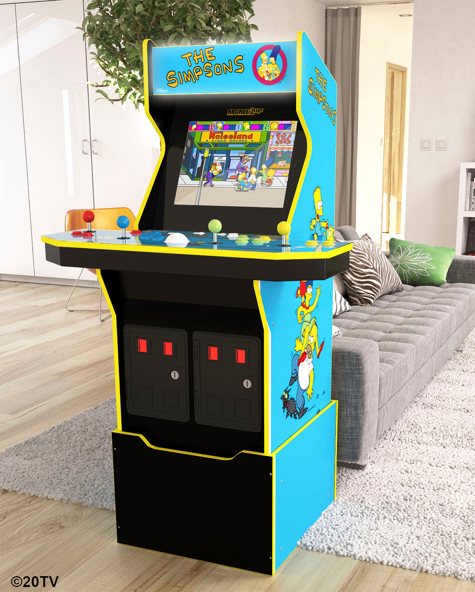 Arcade1Up - The Simpsons 30th Edition Arcade with Stool and Tin - Multi