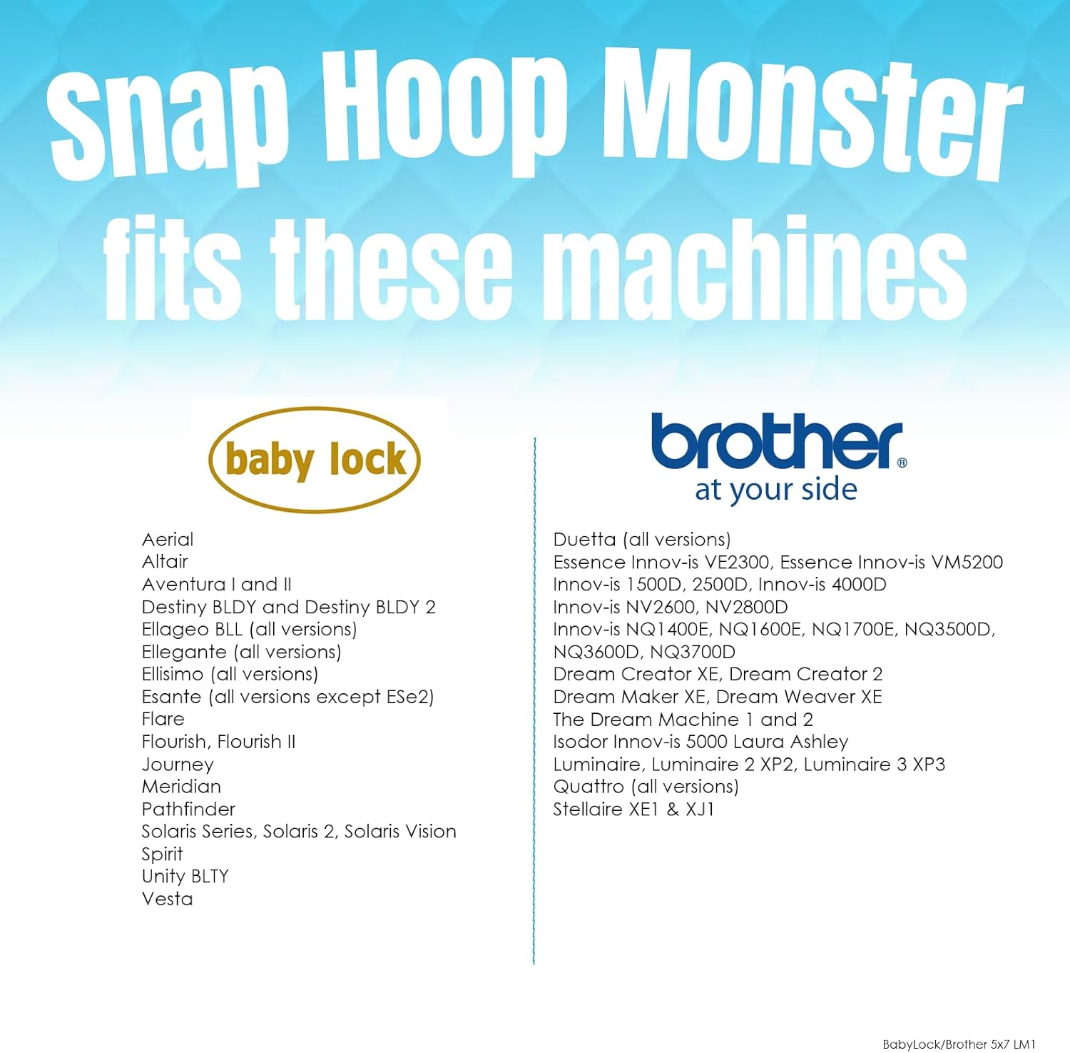 dime Snap Hoop Monster Magnetic Embroidery Hoop 5′′x7′′ for Baby Lock/Brother Machines – Metal, Rectangular, Easy Fabric Adjustment