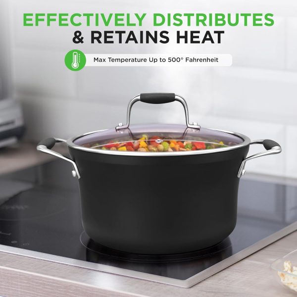 14-Piece Copper Non-Stick Cookware Set Stackable Pots and Pans with Lids, 3-Layer Coating, All Cooktop Compatible, Healthy Food-Grade Copper