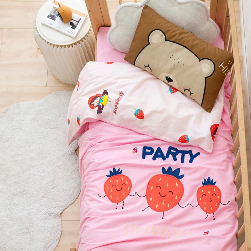 Strawberry Cotton Applique Embroidery Kit