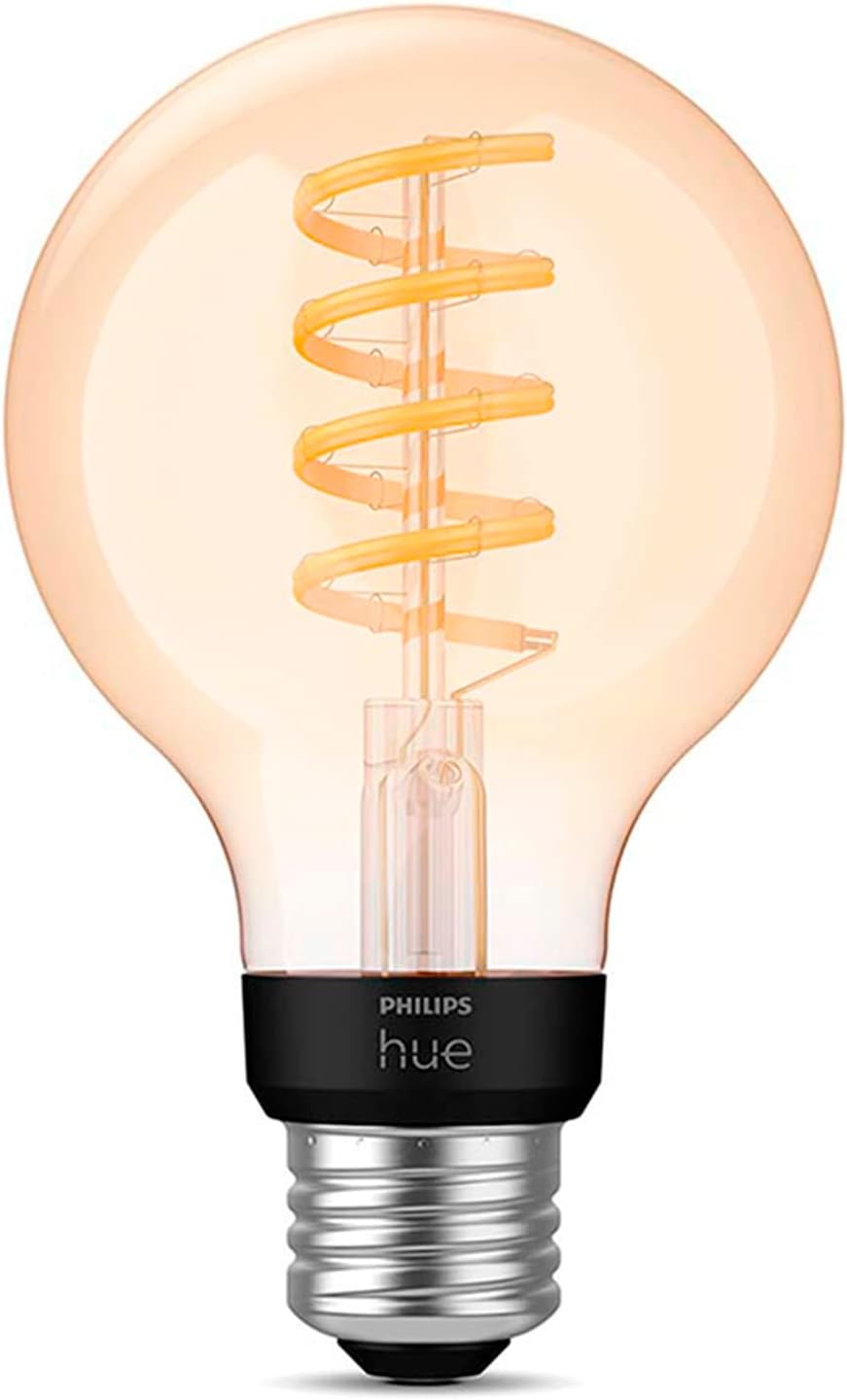 Philips Hue White Ambiance G40 LED Bulb 4-Pack, 550LM, E26, Smart Home Compatible with Alexa & Google Assistant