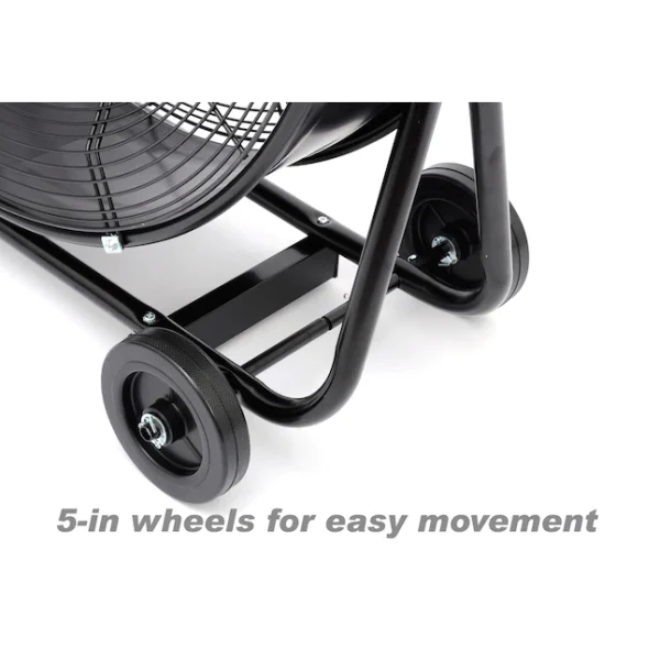 24-in 2-Speed Indoor Black Industrial Fan