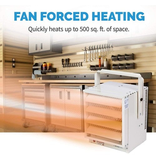 NewAir G73 Hardwired Electric Garage Heater, Heats up to 500 square feet