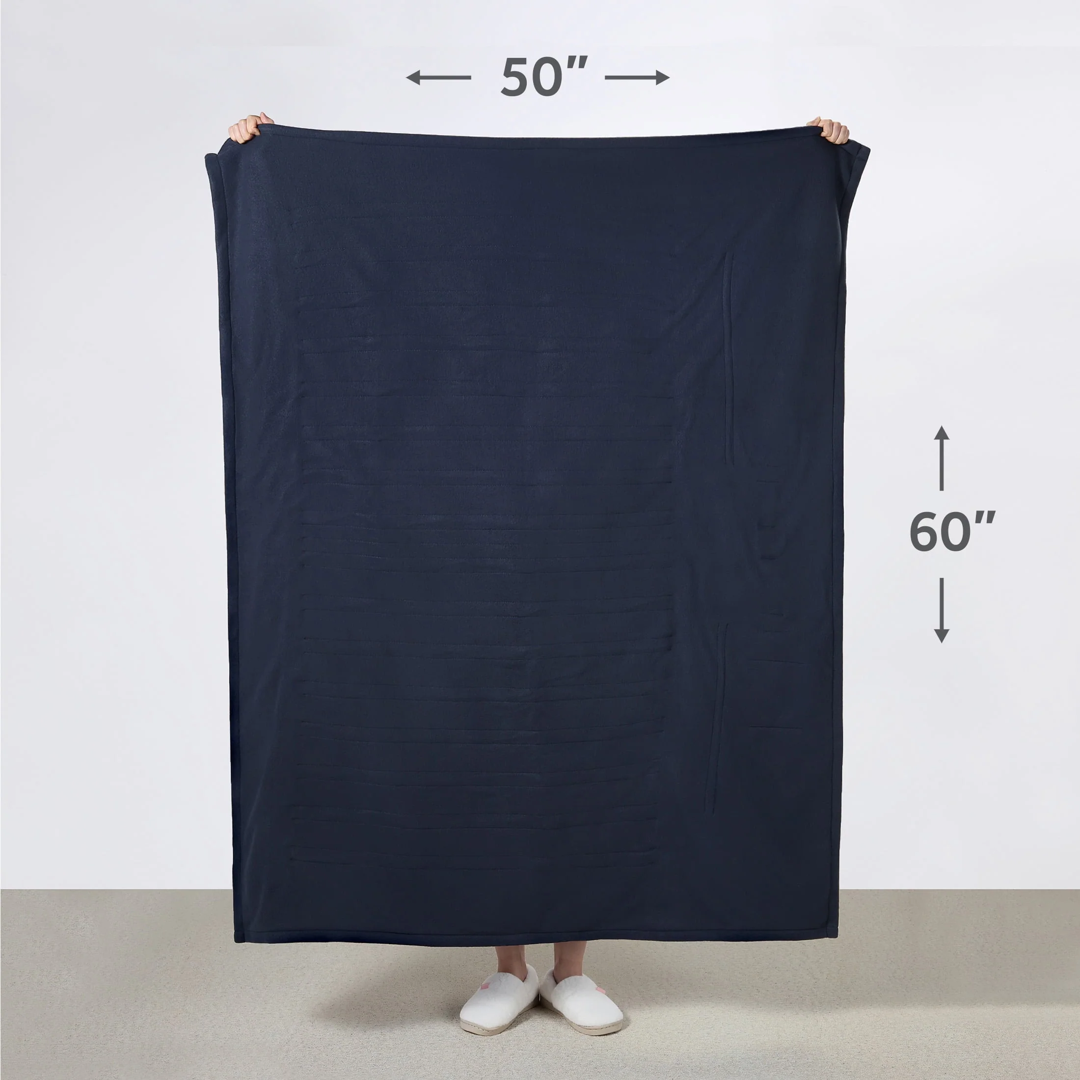 Sunbeam Throw Poseidon Fleece, 4 Heat Settings, 4-Hour Auto Shut-Off, Electric Heated Blanket, 50” x 60”