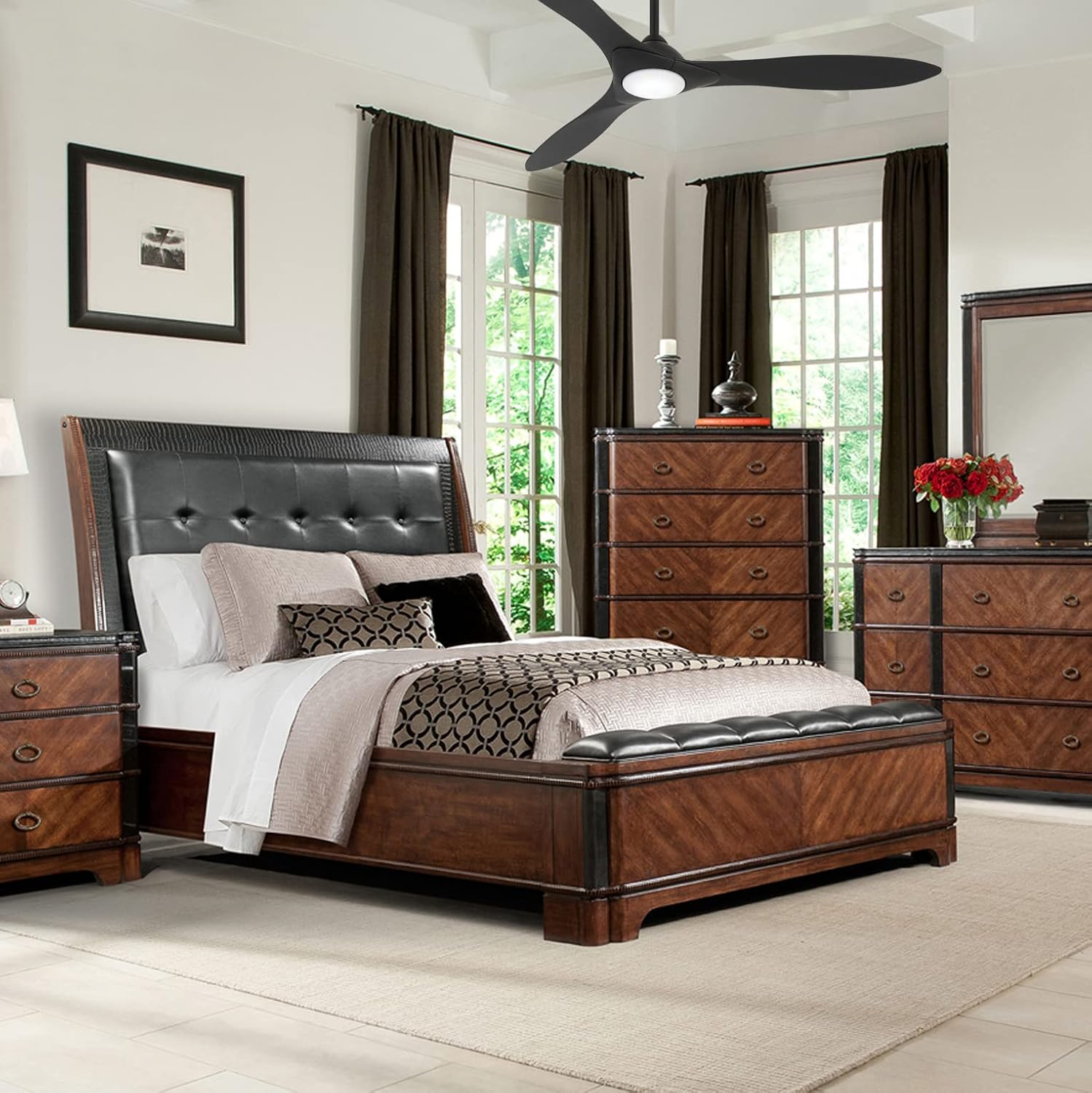 Minka-Aire Sleek 60′′ Ceiling Fan, Soft Brass/White, LED, Smart Remote/App Control, Energy Star Certified