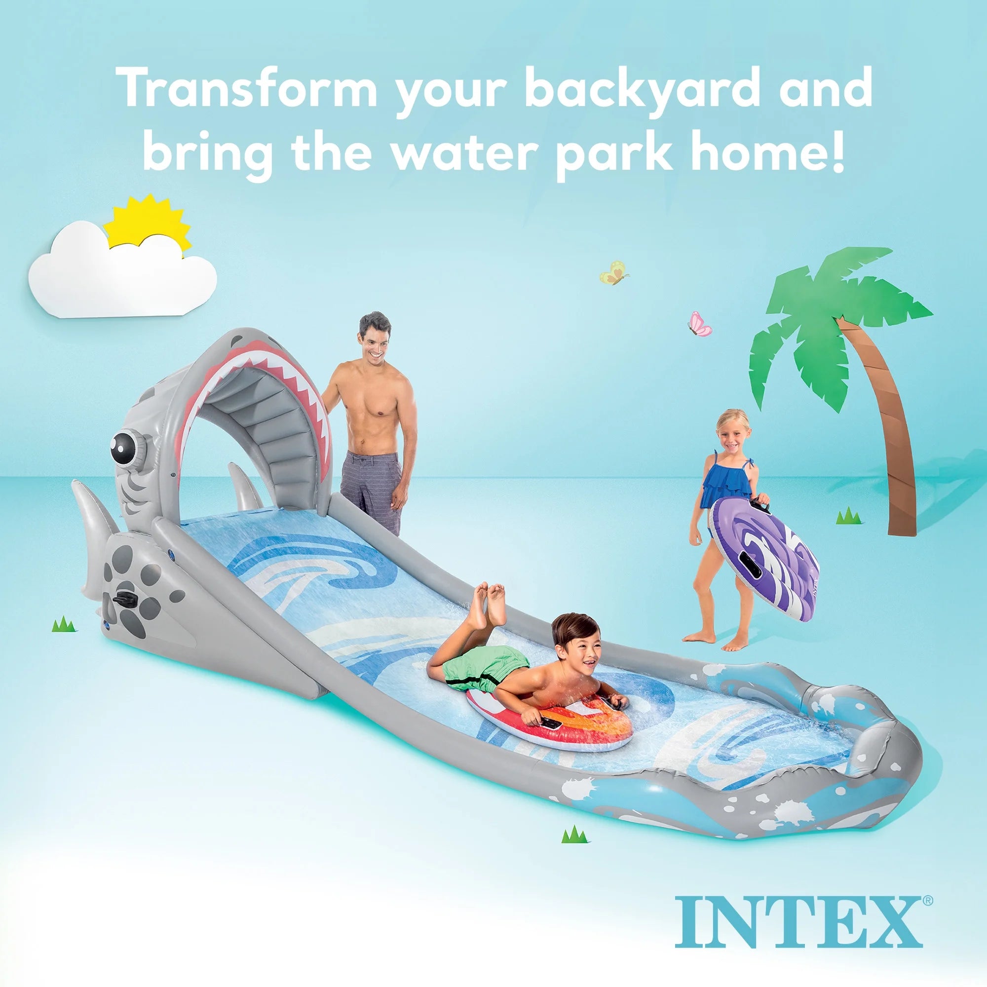 Intex Surf 'N Slide Inflatable Water Slide and Wet Set Repair 6 Patch Kit