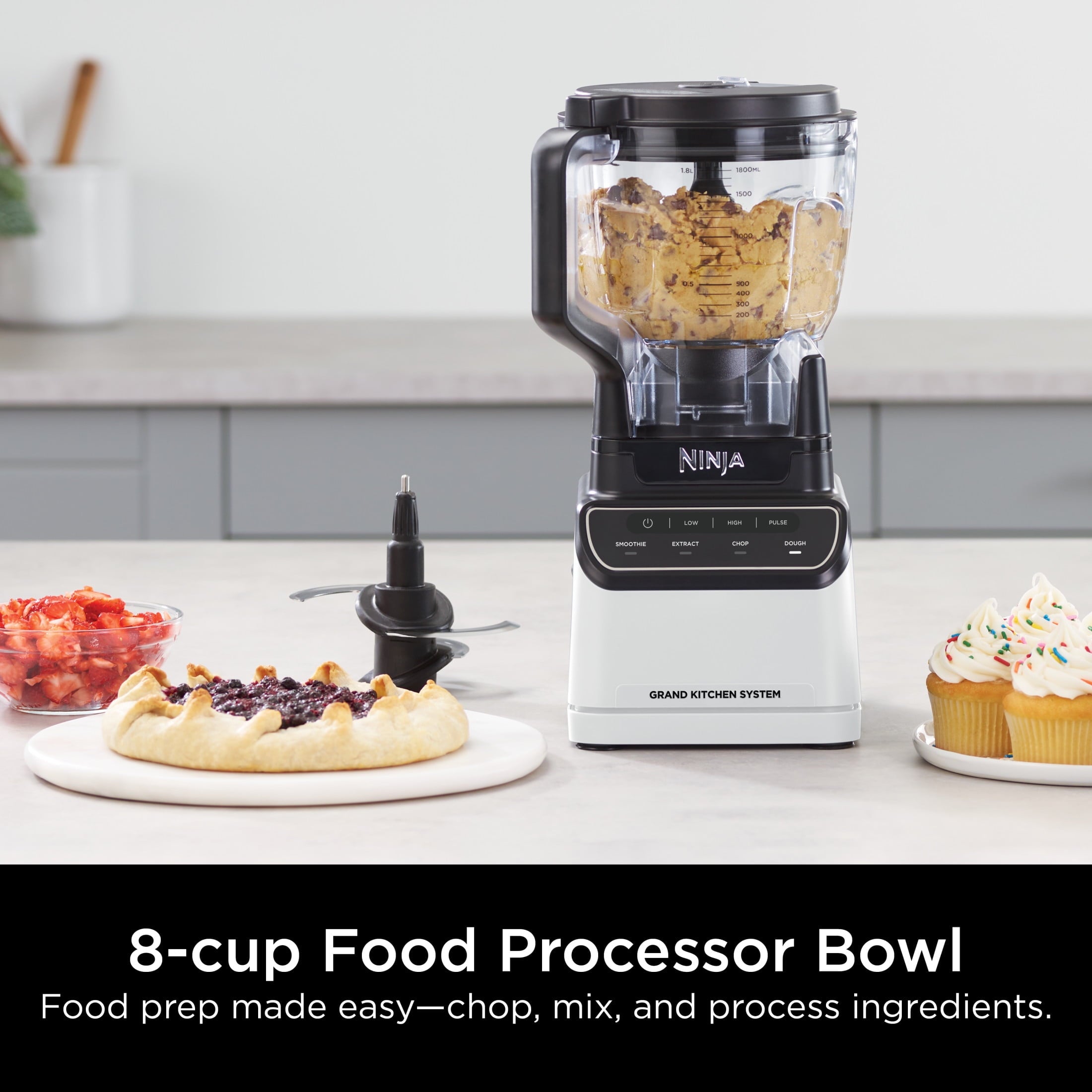 Ninja Grand Kitchen System 1200 Watts, Blender, 4 Preset Auto-iQ Programs